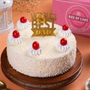Father's day special white forest cake