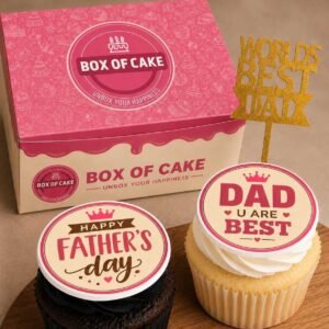 Father's day special cup cakes set of 2 ( 1 Chocolate Truffle + 1 Vanilla )